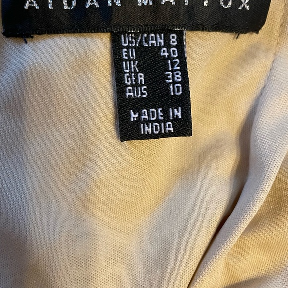 Sold Aidan Mattox Gold Silver Fringe Sequin Dress - Picture 8 of 8